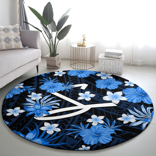 australian-strikers-cricket-round-carpet-baeuty-pacific-hibiscus-and-polynesian-pattern