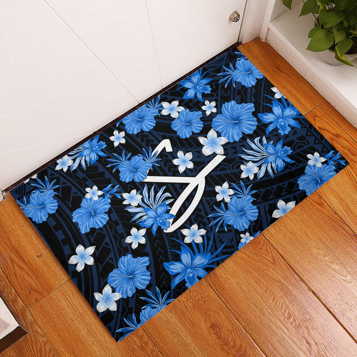 australian-strikers-cricket-rubber-doormat-baeuty-pacific-hibiscus-and-polynesian-pattern