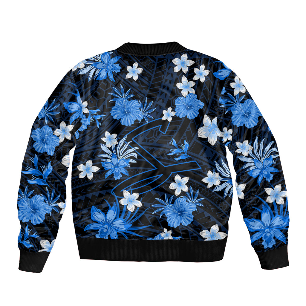 australian-strikers-cricket-sleeve-zip-bomber-jacket-baeuty-pacific-hibiscus-and-polynesian-pattern
