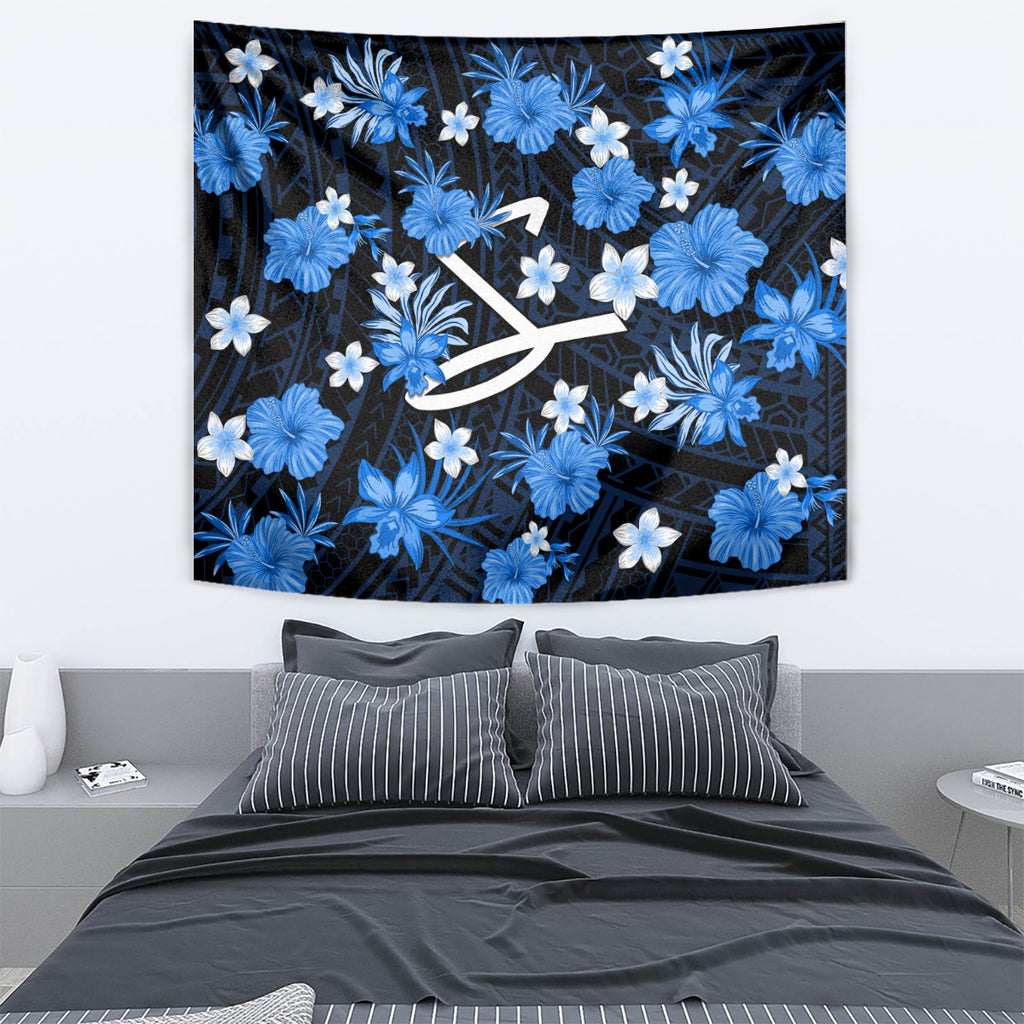 australian-strikers-cricket-tapestry-baeuty-pacific-hibiscus-and-polynesian-pattern