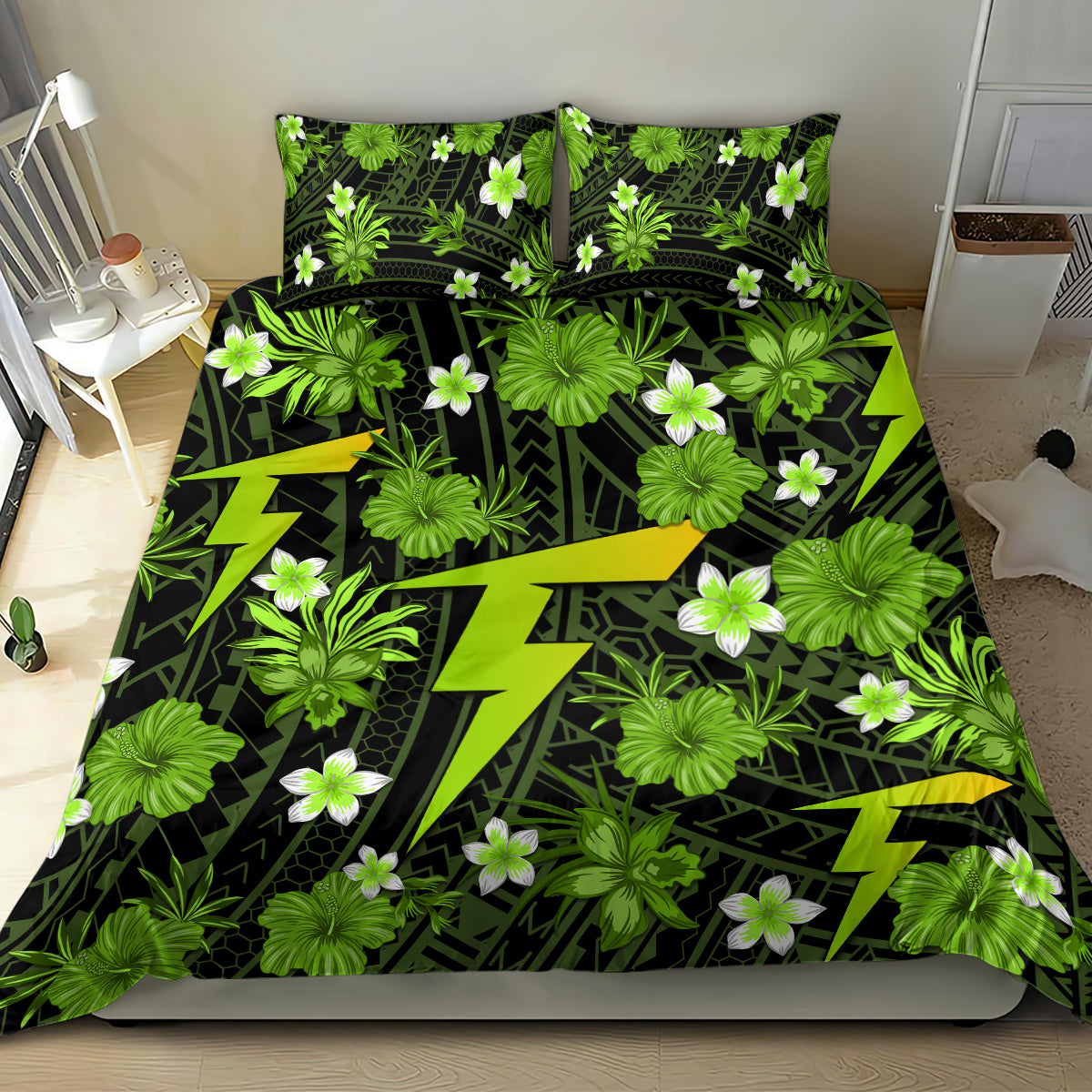 australian-thunder-cricket-bedding-set-baeuty-pacific-hibiscus-and-polynesian-pattern