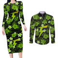 australian-thunder-cricket-couples-matching-long-sleeve-bodycon-dress-and-long-sleeve-button-shirts-baeuty-pacific-hibiscus-and-polynesian-pattern