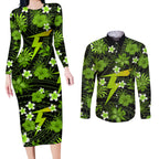 australian-thunder-cricket-couples-matching-long-sleeve-bodycon-dress-and-long-sleeve-button-shirts-baeuty-pacific-hibiscus-and-polynesian-pattern