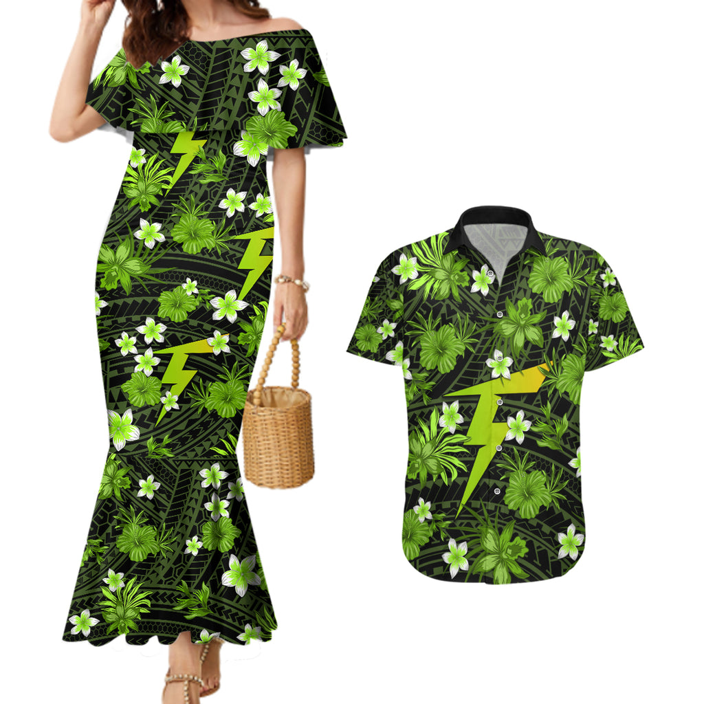 australian-thunder-cricket-couples-matching-mermaid-dress-and-hawaiian-shirt-baeuty-pacific-hibiscus-and-polynesian-pattern