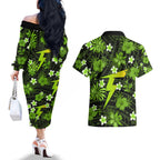 australian-thunder-cricket-couples-matching-off-the-shoulder-long-sleeve-dress-and-hawaiian-shirt-baeuty-pacific-hibiscus-and-polynesian-pattern