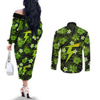 australian-thunder-cricket-couples-matching-off-the-shoulder-long-sleeve-dress-and-long-sleeve-button-shirts-baeuty-pacific-hibiscus-and-polynesian-pattern