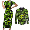 australian-thunder-cricket-couples-matching-short-sleeve-bodycon-dress-and-long-sleeve-button-shirts-baeuty-pacific-hibiscus-and-polynesian-pattern