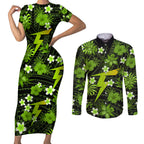 australian-thunder-cricket-couples-matching-short-sleeve-bodycon-dress-and-long-sleeve-button-shirts-baeuty-pacific-hibiscus-and-polynesian-pattern