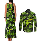 australian-thunder-cricket-couples-matching-tank-maxi-dress-and-long-sleeve-button-shirts-baeuty-pacific-hibiscus-and-polynesian-pattern
