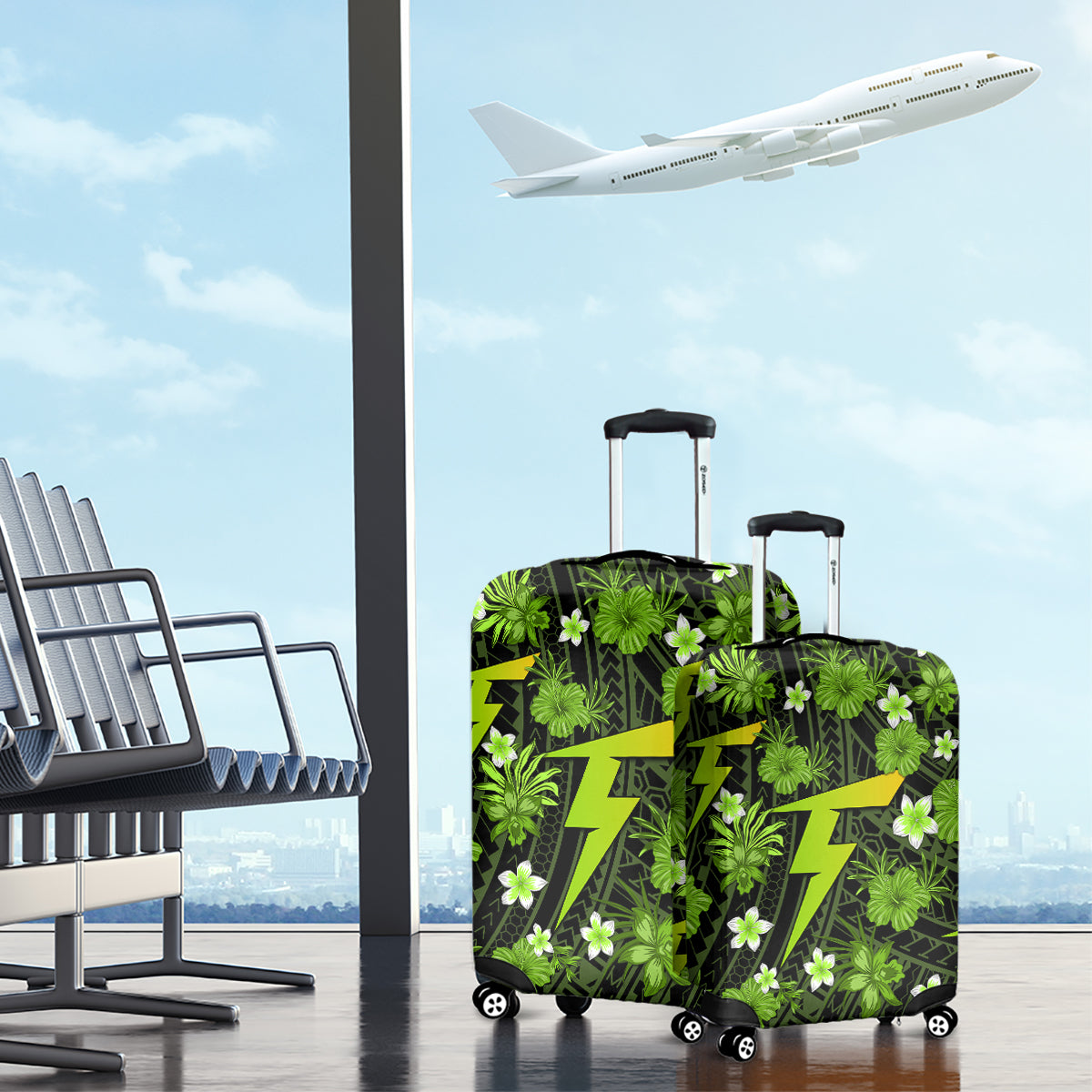 australian-thunder-cricket-luggage-cover-baeuty-pacific-hibiscus-and-polynesian-pattern