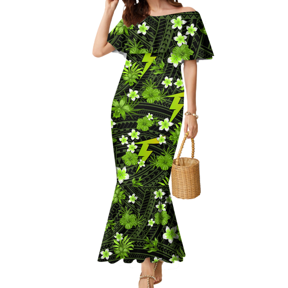 australian-thunder-cricket-mermaid-dress-baeuty-pacific-hibiscus-and-polynesian-pattern