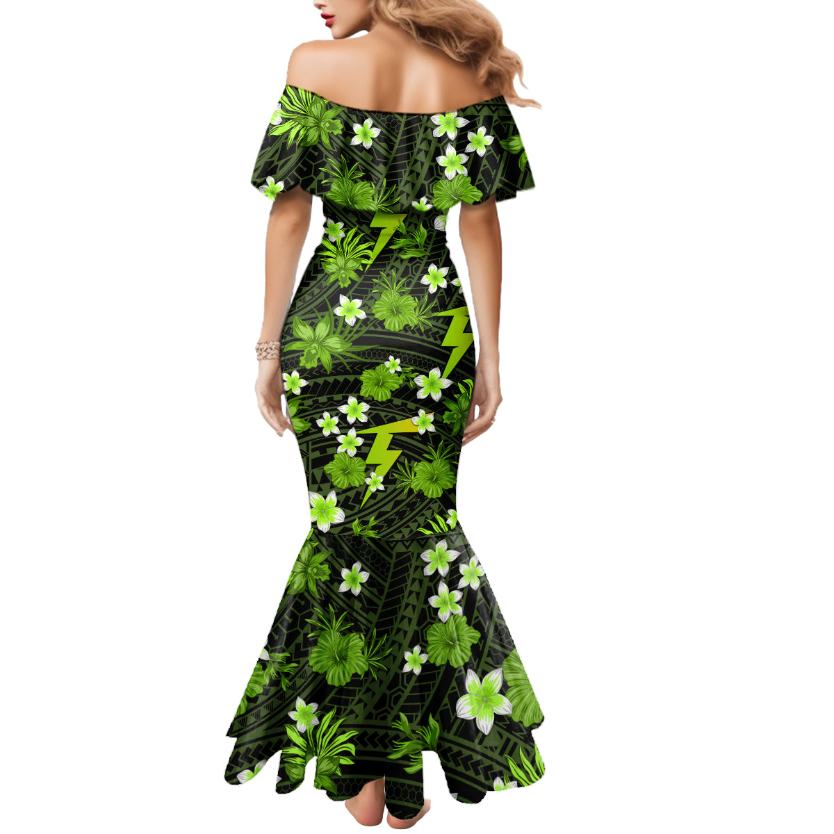 australian-thunder-cricket-mermaid-dress-baeuty-pacific-hibiscus-and-polynesian-pattern