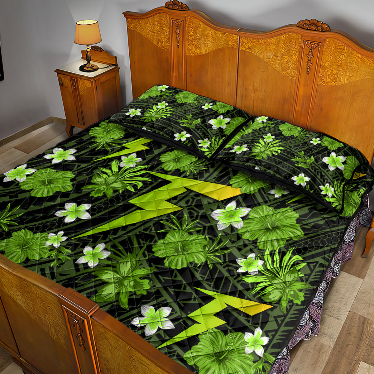 australian-thunder-cricket-quilt-bed-set-baeuty-pacific-hibiscus-and-polynesian-pattern