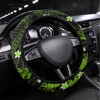 Australian Thunder Cricket Steering Wheel Cover Baeuty Pacific Hibiscus and Polynesian Pattern