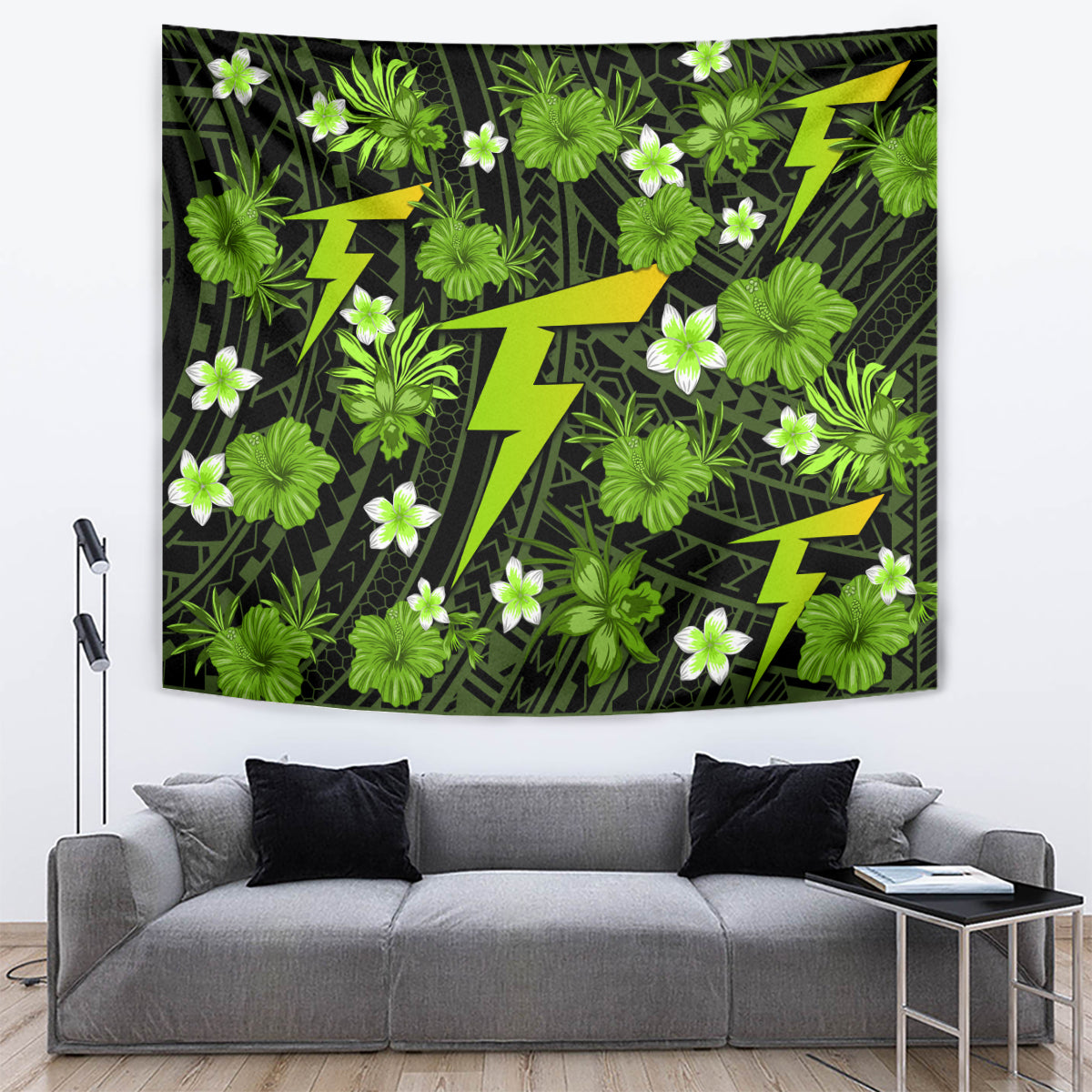 australian-thunder-cricket-tapestry-baeuty-pacific-hibiscus-and-polynesian-pattern