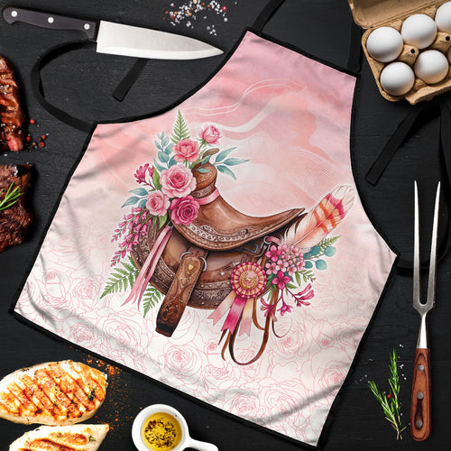 Melbourne Horse Floral Saddle Apron Pink Rose With Waxflower Flowers