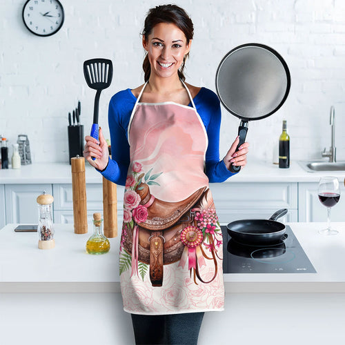 Melbourne Horse Floral Saddle Apron Pink Rose With Waxflower Flowers