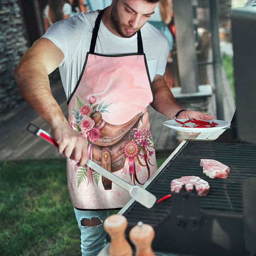 Melbourne Horse Floral Saddle Apron Pink Rose With Waxflower Flowers