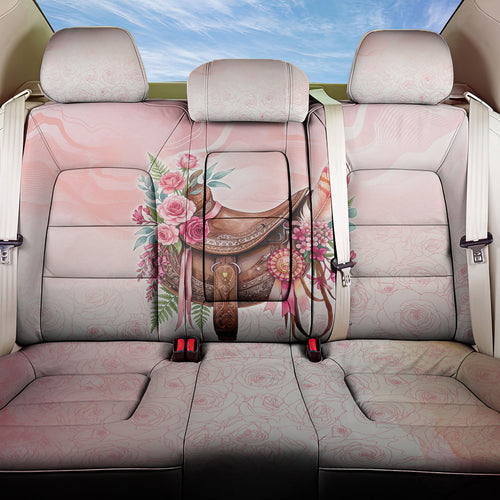Melbourne Horse Floral Saddle Back Car Seat Cover Pink Rose With Waxflower Flowers