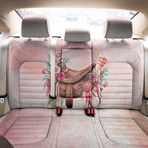 Melbourne Horse Floral Saddle Back Car Seat Cover Pink Rose With Waxflower Flowers