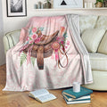Melbourne Horse Floral Saddle Blanket Pink Rose With Waxflower Flowers