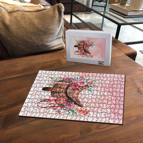 Melbourne Horse Floral Saddle Puzzle Pink Rose With Waxflower Flowers