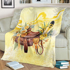 Melbourne Horse Floral Saddle Blanket Yellow Rose With Wattle Flowers