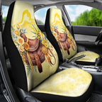 Melbourne Horse Floral Saddle Car Seat Cover Yellow Rose With Wattle Flowers