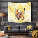 Melbourne Horse Floral Saddle Tapestry Yellow Rose With Wattle Flowers