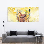 Melbourne Horse Floral Saddle Tapestry Yellow Rose With Wattle Flowers
