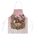 Melbourne Horse Race Apron Aussie Floral Horseshoe Pink Rose