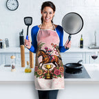 Melbourne Horse Race Apron Aussie Floral Horseshoe Pink Rose