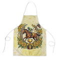 Melbourne Horse Race Apron Aussie Floral Horseshoe Yellow Rose