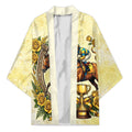 Melbourne Horse Race Kimono Aussie Floral Horseshoe Yellow Rose