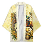 Melbourne Horse Race Kimono Aussie Floral Horseshoe Yellow Rose