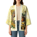 Melbourne Horse Race Kimono Aussie Floral Horseshoe Yellow Rose
