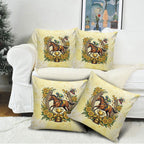Melbourne Horse Race Pillow Cover Aussie Floral Horseshoe Yellow Rose