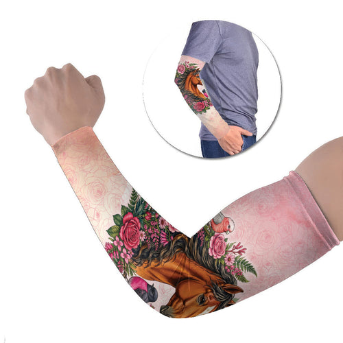 Melbourne Horse Pink Rose Wreath Arm Sleeves Aussie Galah Cockatoo and Pink Robin