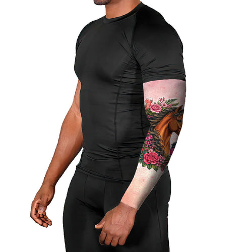 Melbourne Horse Pink Rose Wreath Arm Sleeves Aussie Galah Cockatoo and Pink Robin