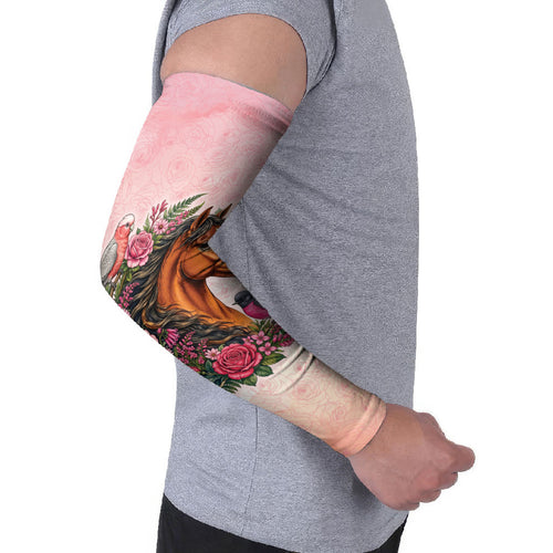 Melbourne Horse Pink Rose Wreath Arm Sleeves Aussie Galah Cockatoo and Pink Robin