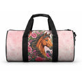 Melbourne Horse Pink Rose Wreath Duffle Bag Aussie Galah Cockatoo and Pink Robin