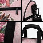 Melbourne Horse Pink Rose Wreath Duffle Bag Aussie Galah Cockatoo and Pink Robin