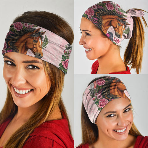 Melbourne Horse Pink Rose Wreath Neck Gaiter Aussie Galah Cockatoo and Pink Robin