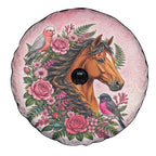 Melbourne Horse Pink Rose Wreath Spare Tire Cover Aussie Galah Cockatoo and Pink Robin
