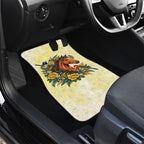 Melbourne Horse Yellow Rose Wreath Car Mats Aussie Blue Wren and Rosella Parrot
