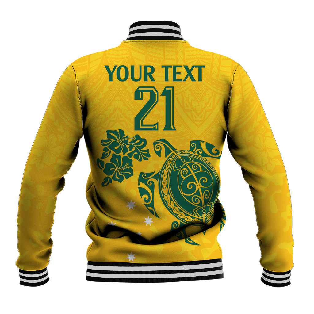 custom-australia-soccer-baseball-jacket-socceroos-hibiscus-and-turtle-with-polynesian-pattern