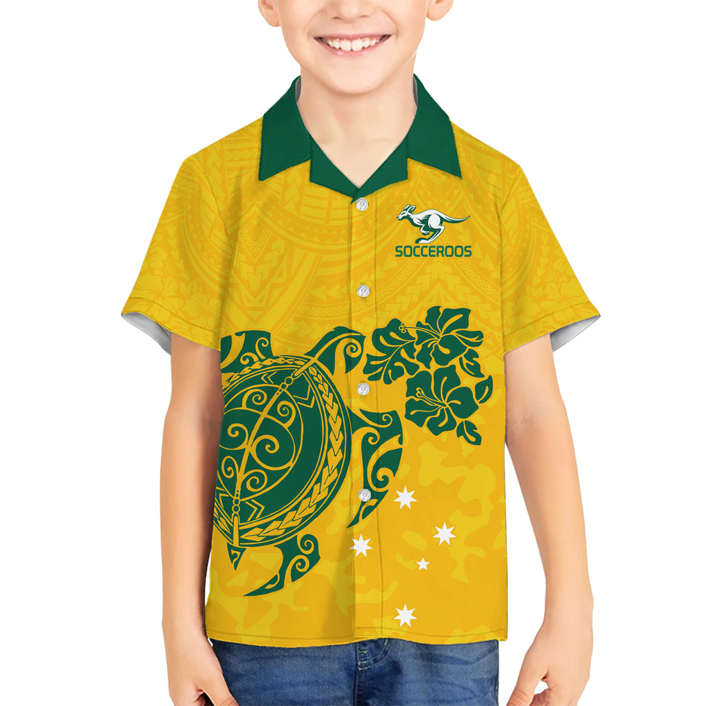 custom-australia-soccer-hawaiian-shirt-socceroos-hibiscus-and-turtle-with-polynesian-pattern
