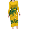 custom-australia-soccer-long-sleeve-bodycon-dress-socceroos-hibiscus-and-turtle-with-polynesian-pattern