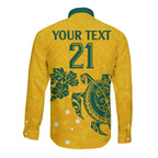 custom-australia-soccer-long-sleeve-button-shirt-socceroos-hibiscus-and-turtle-with-polynesian-pattern