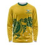 custom-australia-soccer-long-sleeve-shirt-socceroos-hibiscus-and-turtle-with-polynesian-pattern